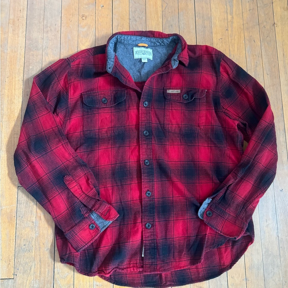 Field & Stream Red and Black Checkered Shirt